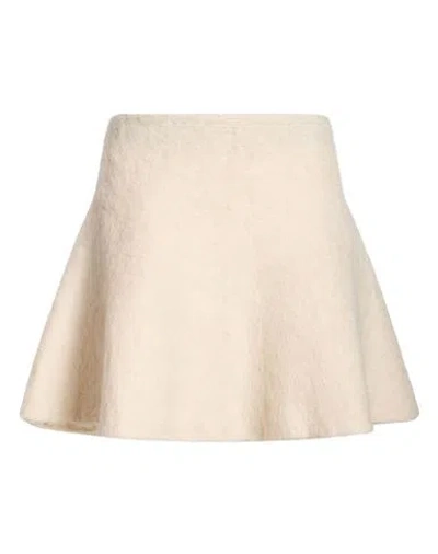 Des_phemmes Woman Mini Skirt Ivory Size S Acrylic, Polyamide, Wool, Mohair Wool, Elastane In White