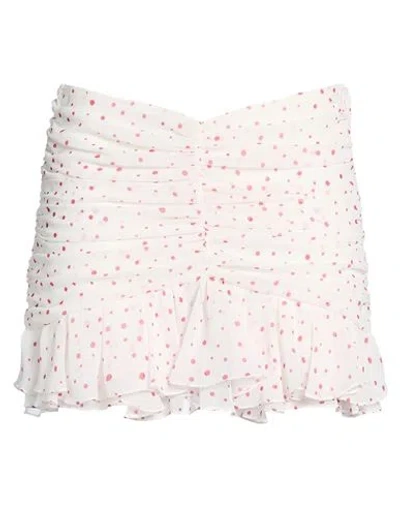 Des_phemmes Woman Mini Skirt Light Pink Size 4 Polyester In White