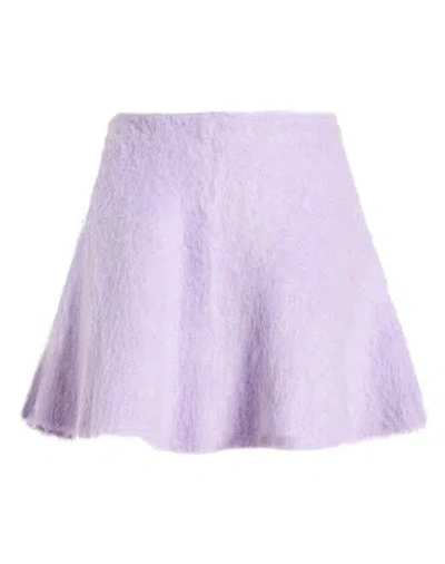 Des_phemmes Woman Mini Skirt Lilac Size S Acrylic, Polyamide, Wool, Mohair Wool, Elastane In Purple