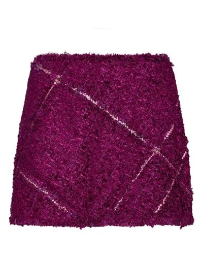 Des_phemmes Woman Mini Skirt Mauve Size 4 Viscose, Cotton In Multi