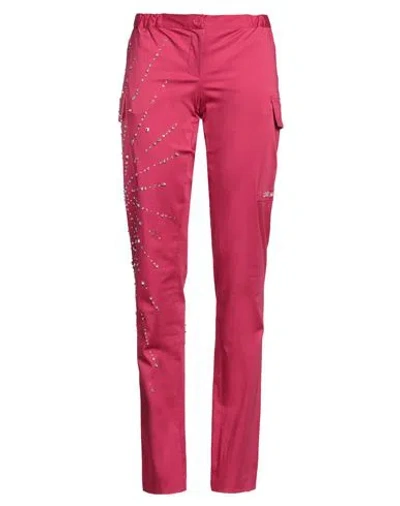 Des_phemmes Woman Pants Fuchsia Size 6 Cotton In Pink