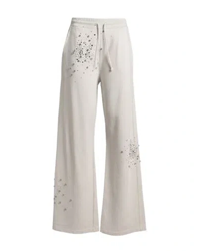 Des_phemmes Woman Pants Light Grey Size 4 Cotton