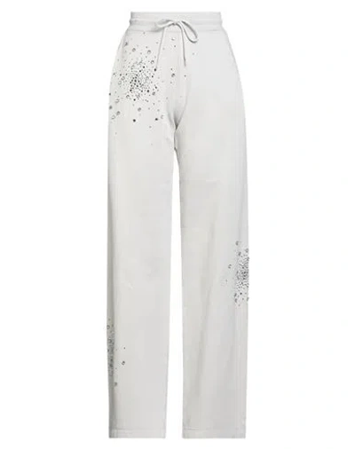 Des_phemmes Woman Pants Light Grey Size 6 Cotton In Gray