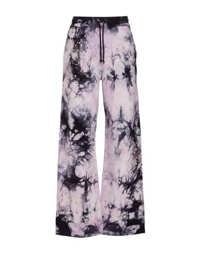 Des_phemmes Woman Pants Lilac Size 4 Cotton
