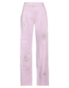 Des_phemmes Woman Pants Pink Size 10 Cotton, Elastane In Pink