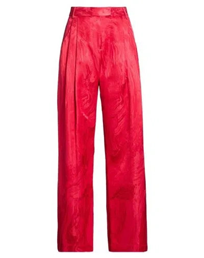 Des_phemmes Woman Pants Red Size 4 Cotton, Viscose