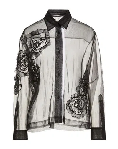 Des_phemmes Woman Shirt Black Size 6 Nylon