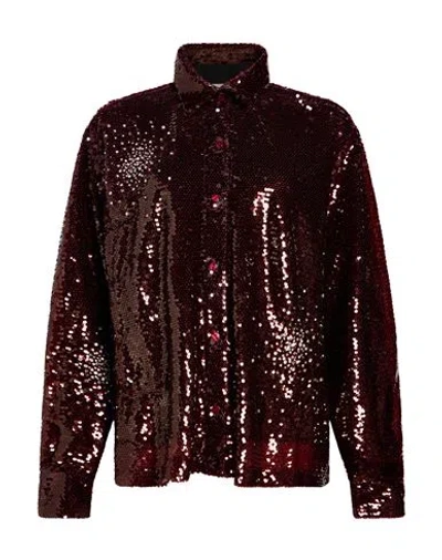 Des_phemmes Woman Shirt Burgundy Size 4 Polyester In Brown