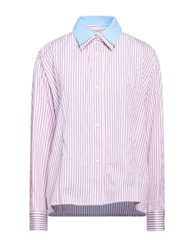 Des_phemmes Woman Shirt Fuchsia Size 2 Cotton In Pink