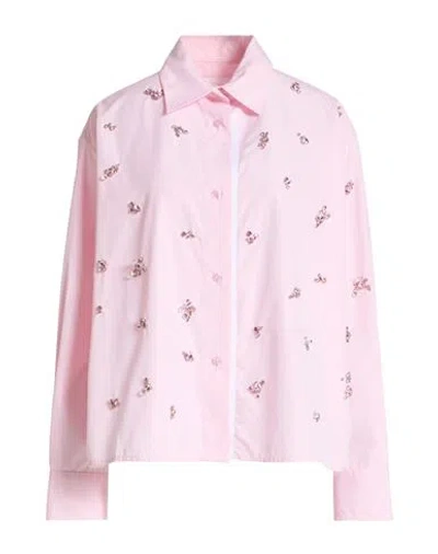 Des_phemmes Woman Shirt Pink Size 4 Cotton