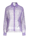 Des_phemmes Embellished Tulle Shirt In Blue