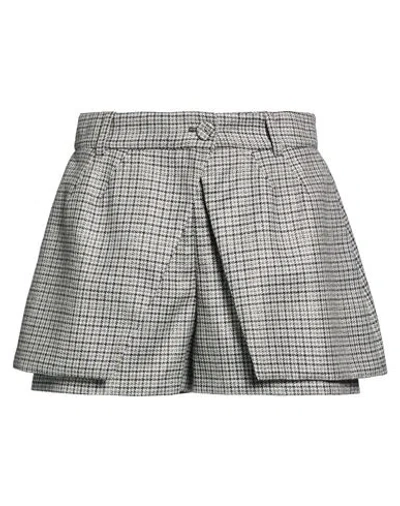 Des_phemmes Woman Shorts & Bermuda Shorts Grey Size 4 Virgin Wool, Polyester