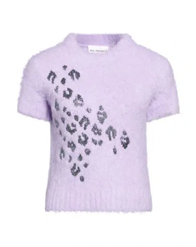 Des_phemmes Woman Sweater Lilac Size S Acrylic, Polyamide, Wool, Mohair Wool, Elastane In Purple