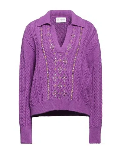 Des_phemmes Woman Sweater Purple Size S Polyamide, Wool, Viscose, Cashmere, Polyester