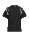 Des_phemmes T-shirt With Rhinestones In Black