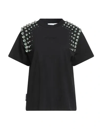 Des_phemmes Woman T-shirt Black Size 8 Cotton