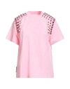Des_phemmes Woman T-shirt Pink Size 8 Cotton