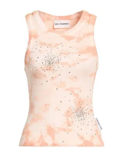Des_phemmes Woman Tank Top Blush Size 4 Cotton In Neutral