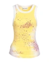 Des_phemmes Woman Tank Top Light Yellow Size 6 Cotton, Elastane In Yellow