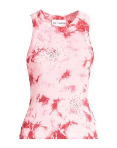 Des_phemmes Woman Tank Top Pink Size 4 Cotton