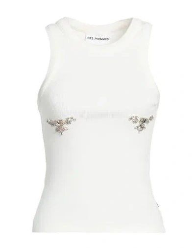 Des_phemmes Woman Tank Top White Size 4 Cotton