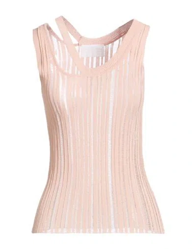 Des_phemmes Woman Top Apricot Size M Viscose, Polyamide In Orange