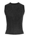 Des_phemmes Woman Top Black Size L Polyamide, Wool, Viscose, Polyester, Cashmere In Black