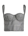 Des_phemmes Woman Top Grey Size S Polyamide, Virgin Wool, Polyester, Elastane In Gray