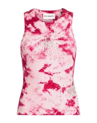 Des_phemmes Woman Top Magenta Size 4 Cotton, Elastane