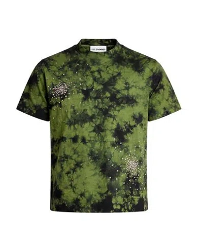 Des_phemmes Woman T-shirt Military Green Size 4 Cotton