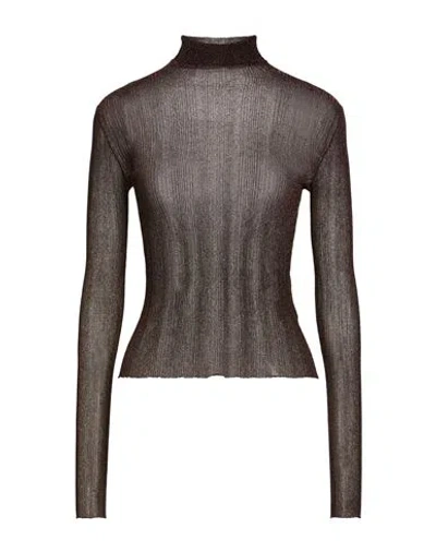 Des_phemmes Woman Turtleneck Copper Size S Polyester, Polyamide In Multi