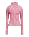 Des_phemmes Woman Turtleneck Pink Size M Polyamide, Wool, Viscose, Polyester, Cashmere