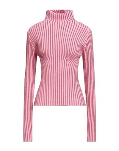 Des_phemmes Woman Turtleneck Pink Size M Polyamide, Wool, Viscose, Polyester, Cashmere
