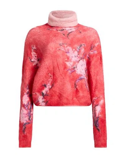 Des_phemmes Woman Turtleneck Red Size S Polyamide, Alpaca Wool, Elastane In Multi