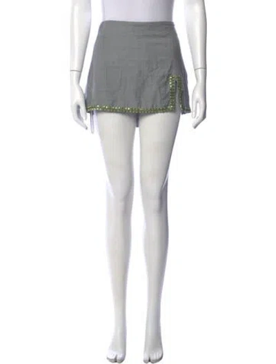 Pre-owned Des_phemmes Wool Mini Skirt In Blue