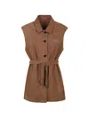 Desa 1972 Button Belted Jacket In Brown