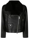 Desa 1972 Shearling Jacket In Black