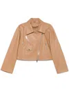 Desa 1972 Cropped Leather Biker Jacket