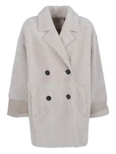 Desa 1972 Double-breasted Coat In Gray