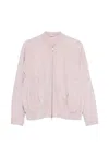 Desa 1972 Draped Bomber Oversize Jacket In Pink
