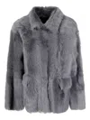 Desa 1972 Reversible Shearling Boxy Jacket In Multi
