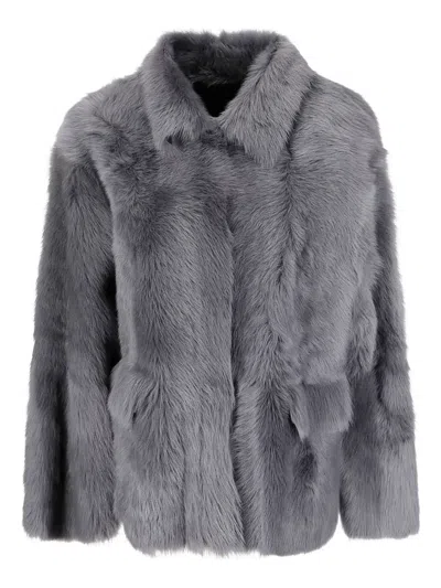 DESA 1972 FAUX-FUR LONG-SLEEVE JACKET