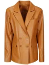 Desa 1972 Woman Blazer Light Grey Size 6 Leather In Brown