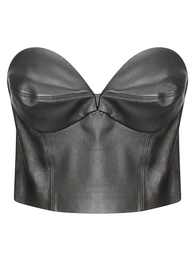 DESA 1972 LEATHER BUSTIER TOP