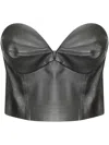 Desa 1972 Leather Bustier Top In Black