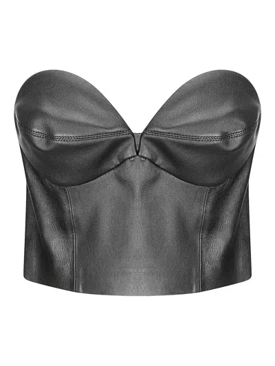 DESA 1972 LEATHER BUSTIER TOP