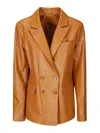 Desa 1972 Woman Blazer Light Grey Size 6 Leather In Beige