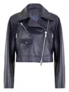Desa 1972 Leather Jacket In Blue