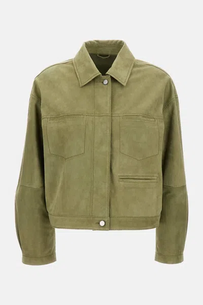 Desa 1972 Leather Jacket In Green
