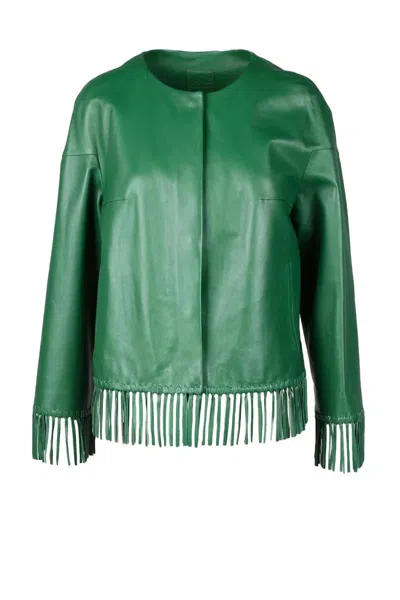 Desa 1972 Leather Jacket - Green